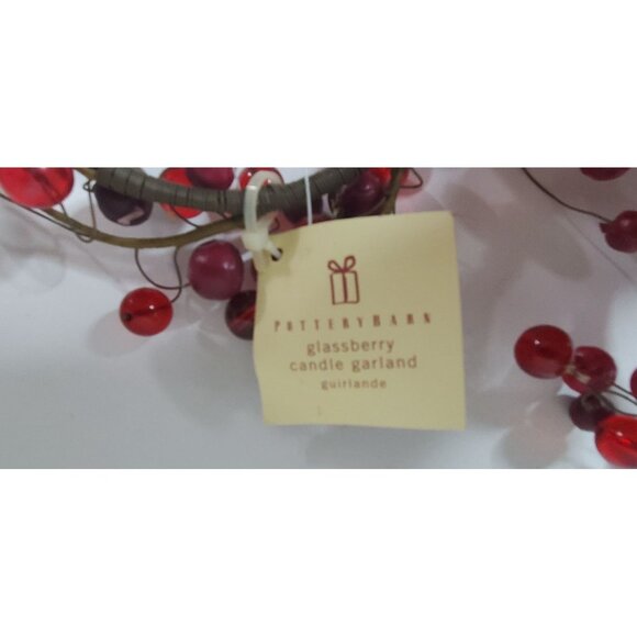 Pottery Barn Glassberry Candle Garland & Lenox Napkin Rings Set - Picture 3 of 7